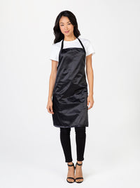 Black Satin Apron for Stylists and Cosmetology Professionals