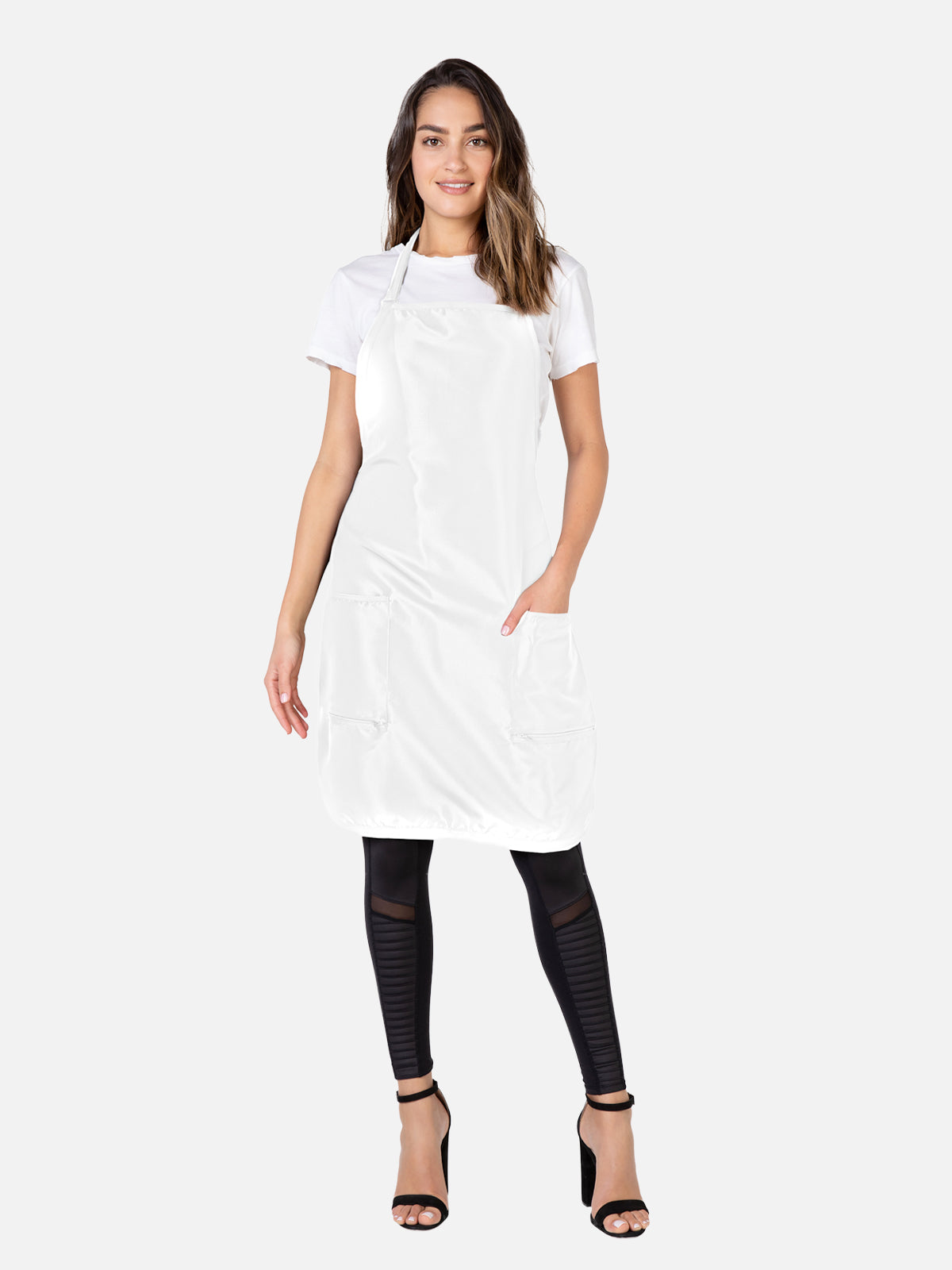 Luminous Hair Stylist Apron Bottom Zippered Pockets Water