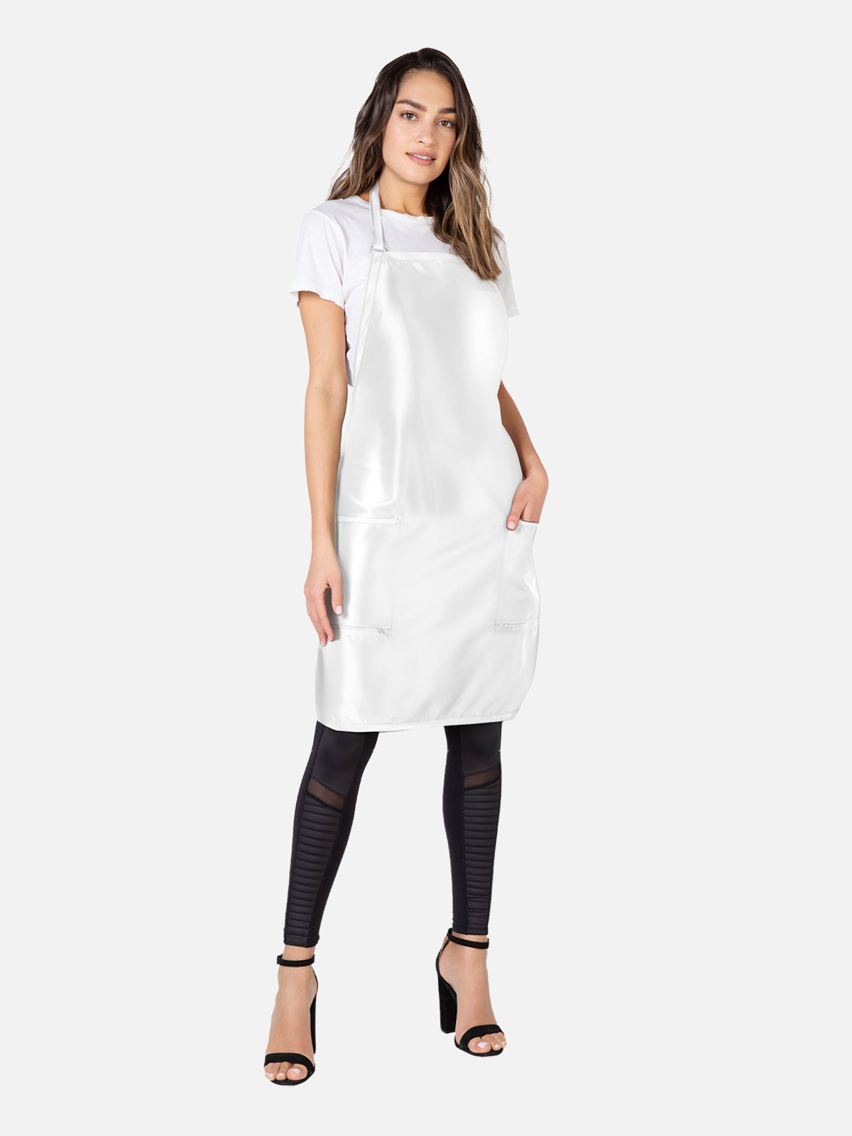 Luminous Hair Stylist Apron Bottom Zippered Pockets Water