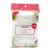 Pack of 30 clear plastic caps in Adama retail packaging