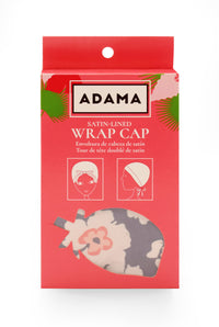Floral Satin-Lined Wrap Cap