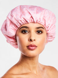 Pretty In Pink Lace Shower Cap