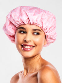 Pretty In Pink Lace Shower Cap