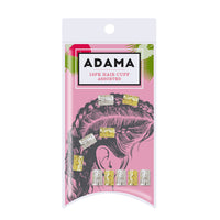Pack of 10 hair cuffs in pink Adama retail packaging