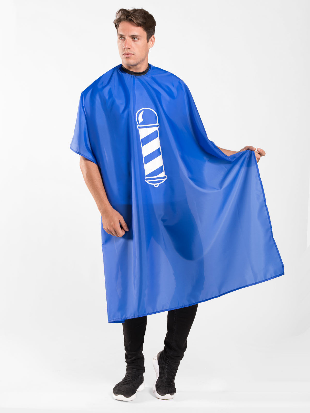 Barber Cape, Very good quality, One size fits all, nice colorful design.