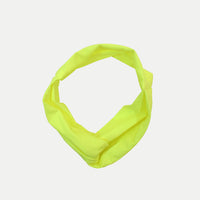 Neon yellow Fitband headband shown as a loop