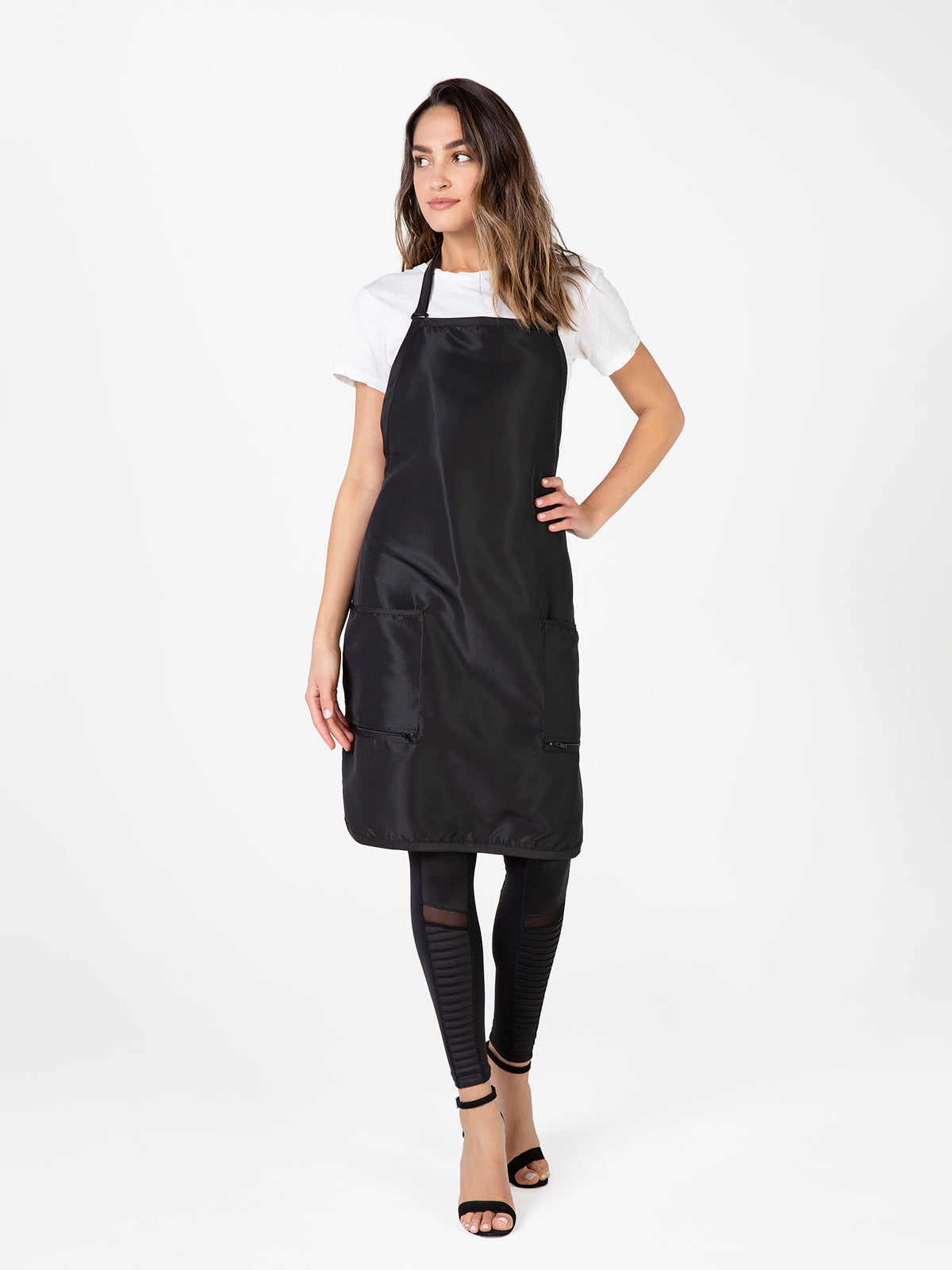 Luminous Hair Stylist Apron Bottom Zippered Pockets Water