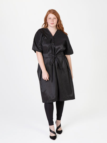 Comfortable black silk robe In Various Designs 