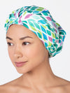 Betty Dain Shower Turban with Aqua Pattern 